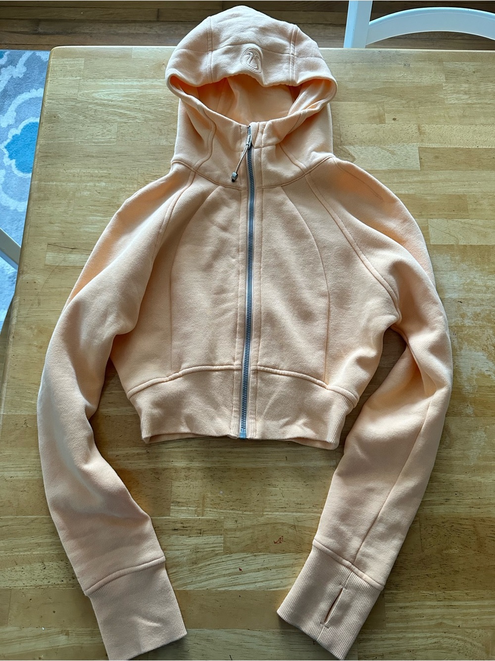 Lululemon full-zip crop scuba hoodie size 2